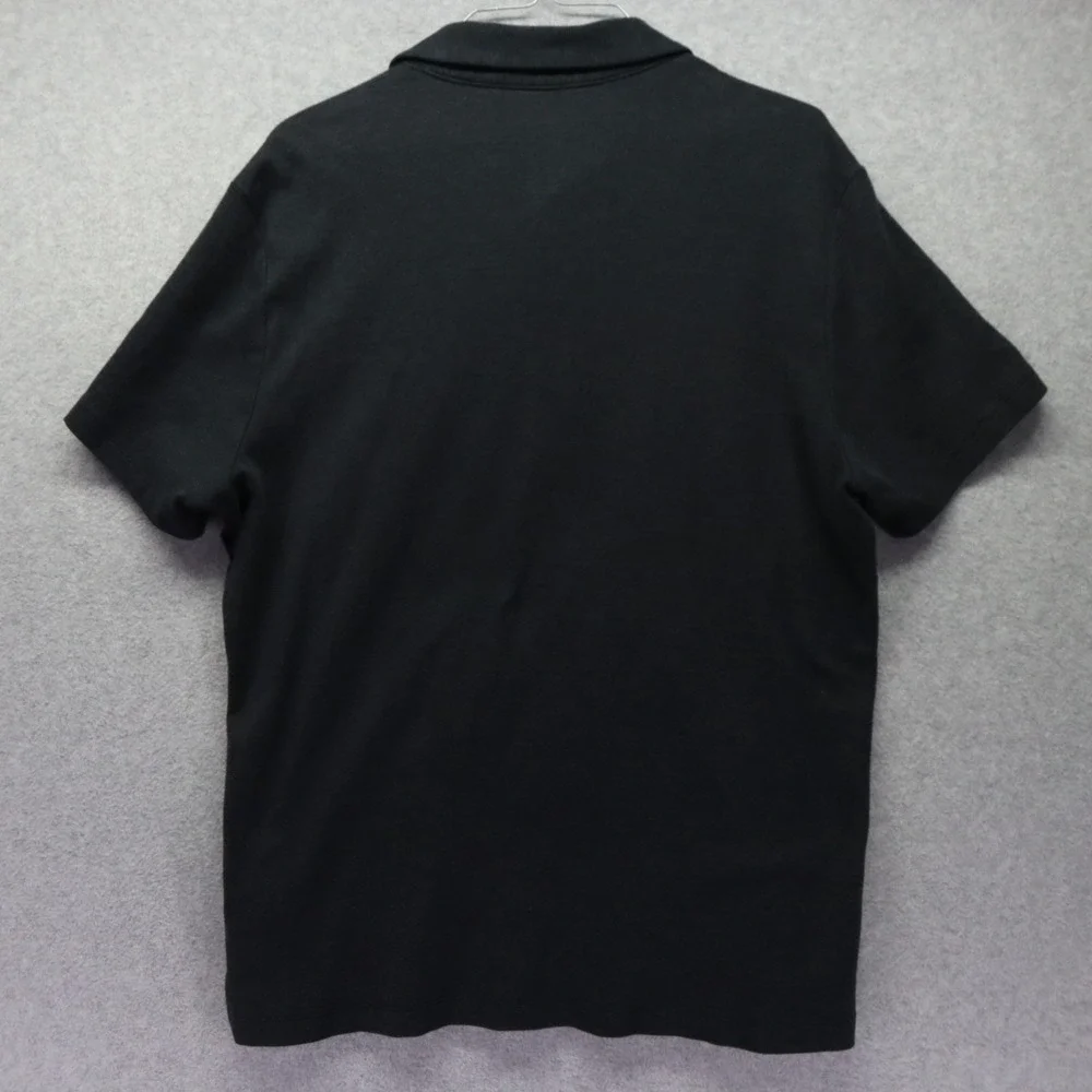 Banana Republic Polo Shirt Mens Large Golf Casual Knit‎ Dark Gray Short Sleeve